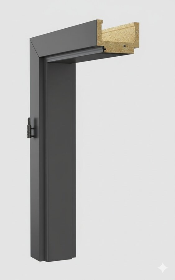 Obložková zárubeň, dekor dark snow, provedení 80 levé, tl. zdi 150 mm