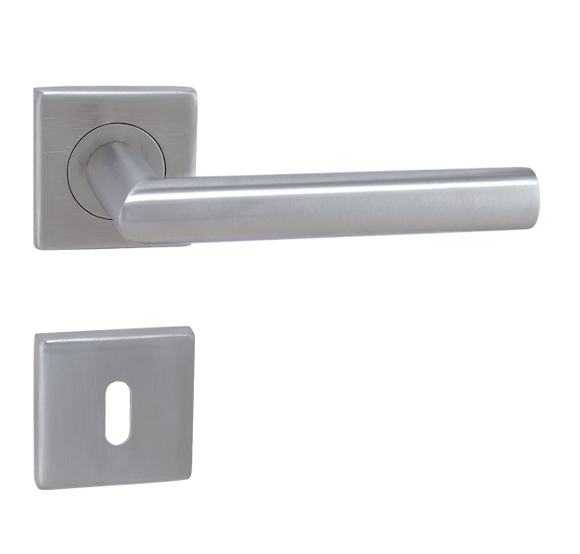 Klika rozetová Favorit, broušená nerez,dozický klíč