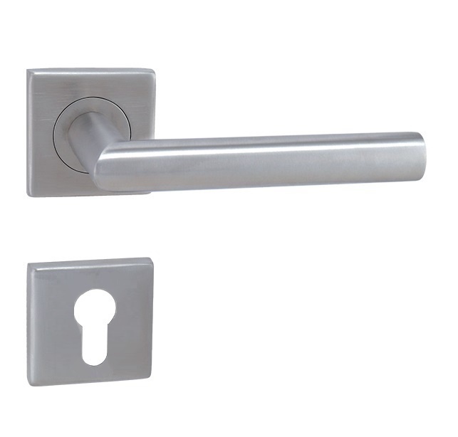 Klika rozetová Favorit, broušená nerez, pro cylindrickou vložku