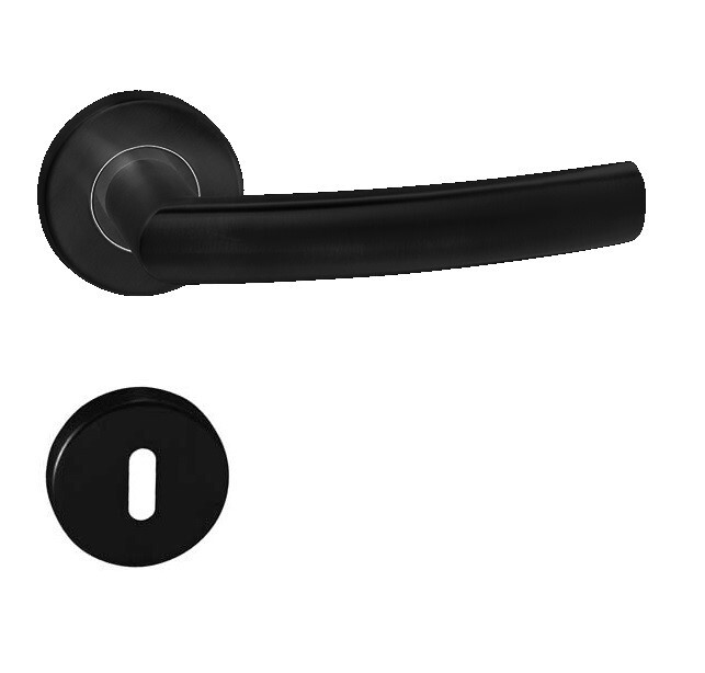 Klika rozetová ESSO, černá matná, dozický klíč zámek