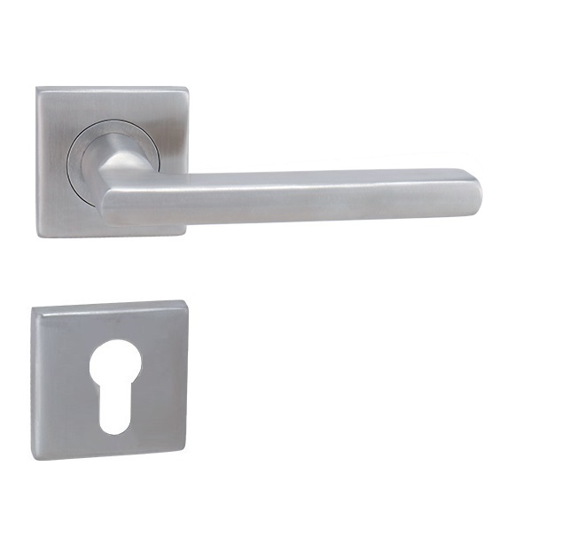 Klika rozetová DANIELA, broušená nerez, pro cylindrickou vložku