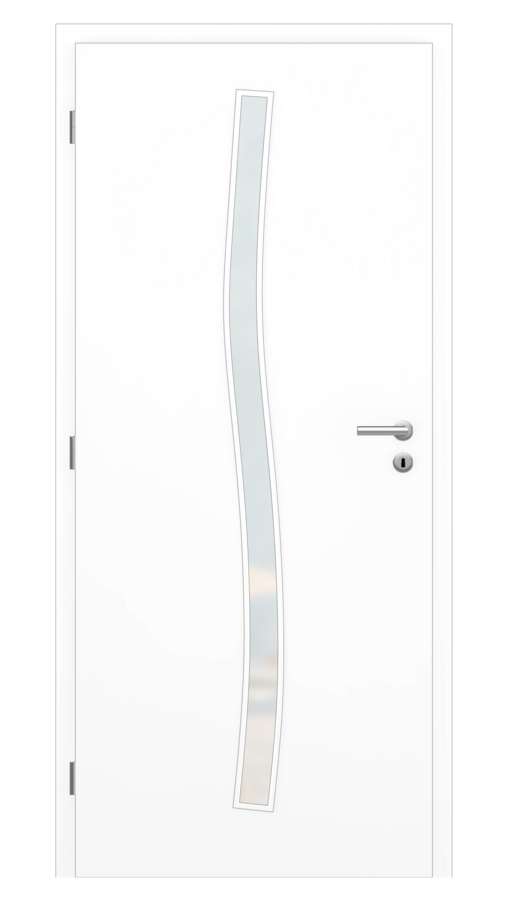 Dveře SMART 1, dekor bílá, provedení 80 levé, sklo satinato