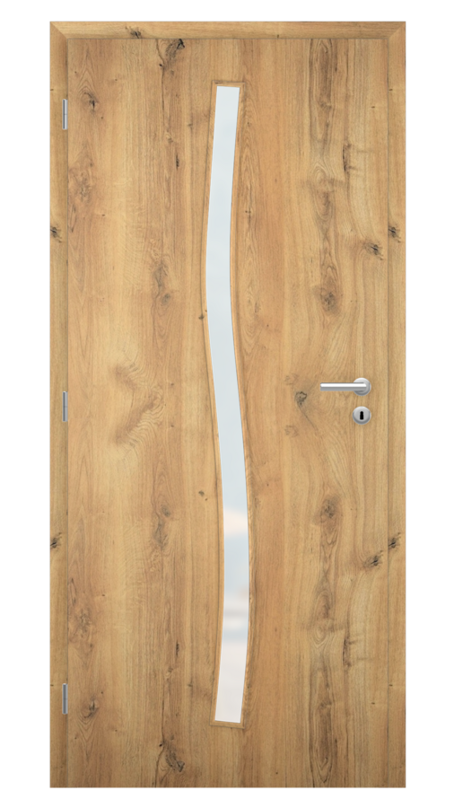 Dveře SMART 1, dekor dub forest, provedení 80 levé, sklo satinato