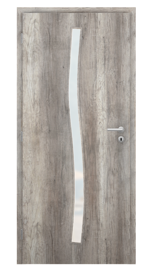 Dveře SMART 1, dekor dub canyon, provedení 80 levé, sklo satinato