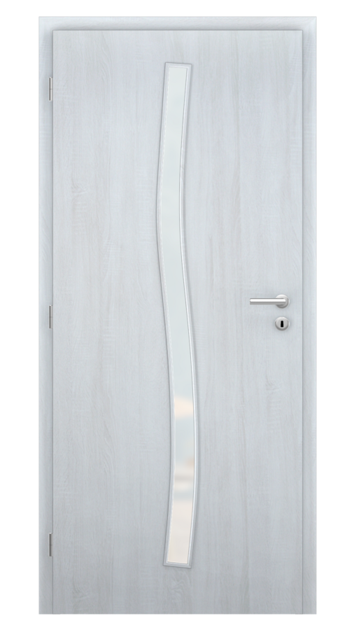 Dveře SMART 1, dekor andorra white, provedení 80 levé, sklo satinato