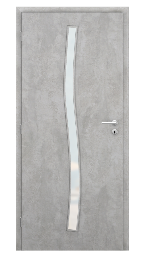 Dveře SMART 1, dekor beton, provedení 80 levé, sklo satinato