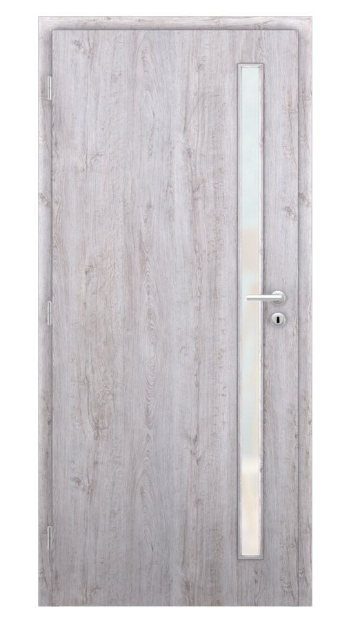 Dveře SMART 20, dekor dub western, provedení 80 levé, sklo satinato