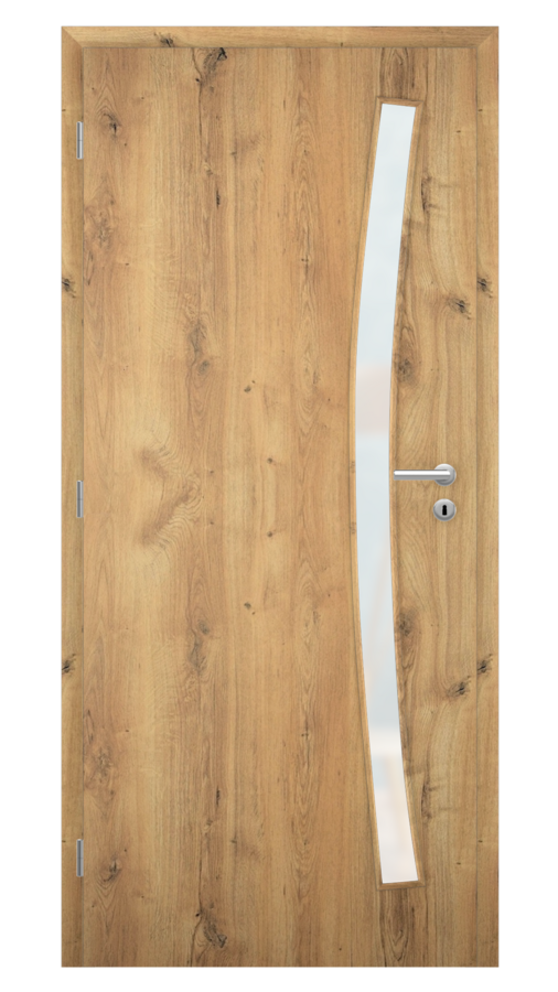 Dveře SMART 21, dekor dub forest, provedení 80 levé, sklo satinato