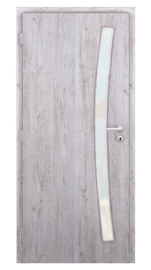 Dveře SMART 21, dekor dub western, provedení 80 levé, sklo satinato