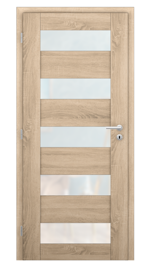 Dveře VIVA 75, dekor sonoma, provedení 80 levé, sklo satinato