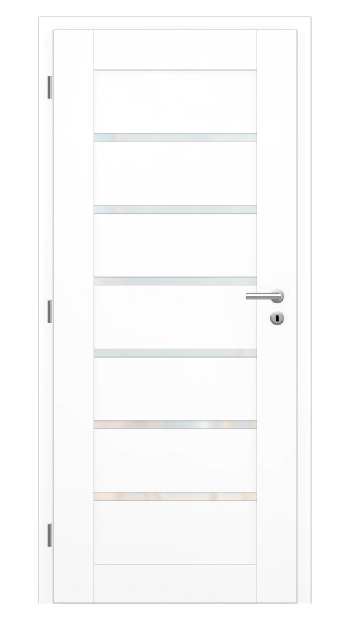 Dveře VIVA 80, dekor bílá, provedení 80 levé, sklo satinato