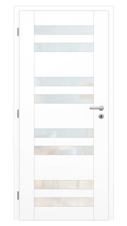 Dveře VIVA 90, dekor bílá, provedení 80 levé, sklo satinato