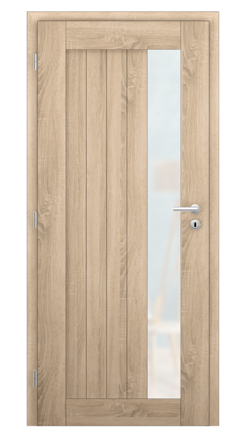 Dveře VIVA 95, dekor sonoma, provedení 80 levé, sklo satinato